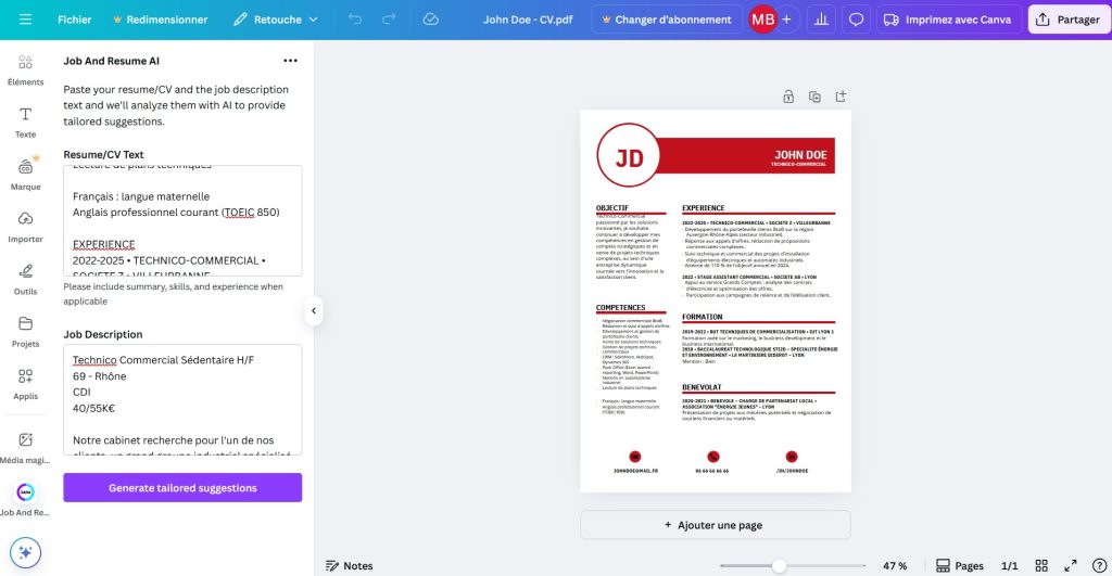 Canva CV 2