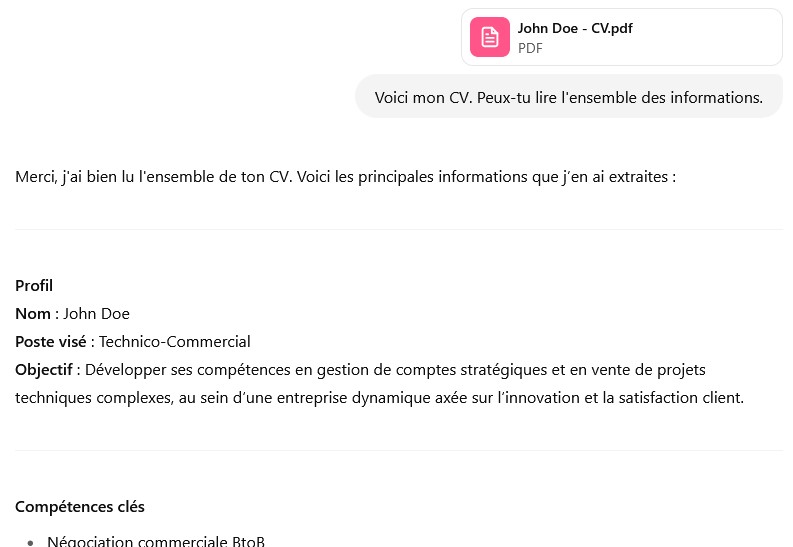 Chat GPT CV 1